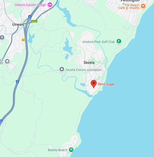 Sezela Mill map